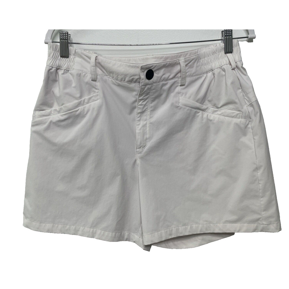 Baleaf Athletic Zip Pocket Shorts‎ White Women Large Beach Coastal Active Summer